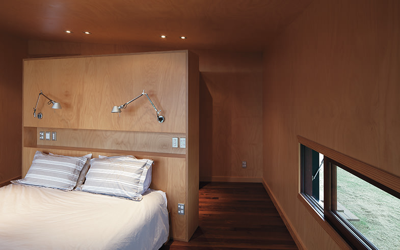 timber architectural bedroom interior