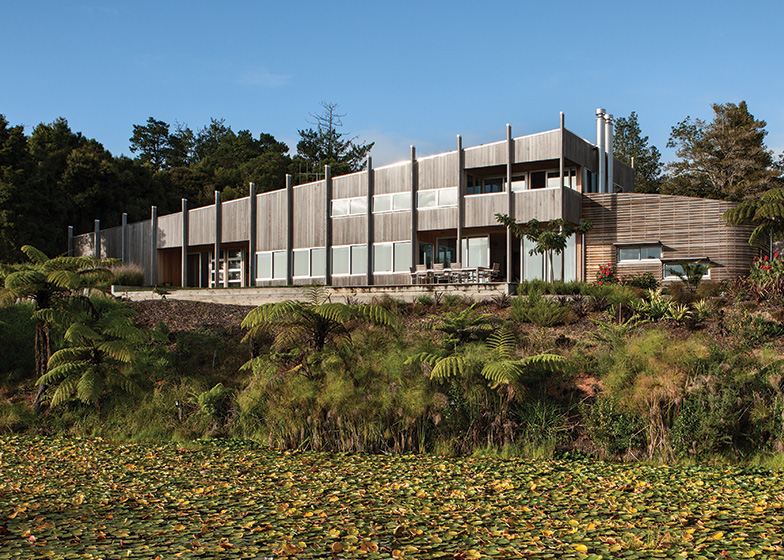 exterior view of timber clad house