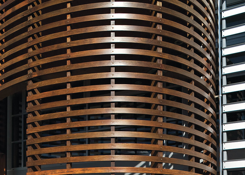 timber curved architectural slats