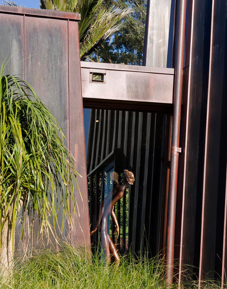 sculpture and copper cladding