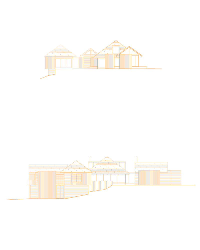 elevations of beachside architectural design