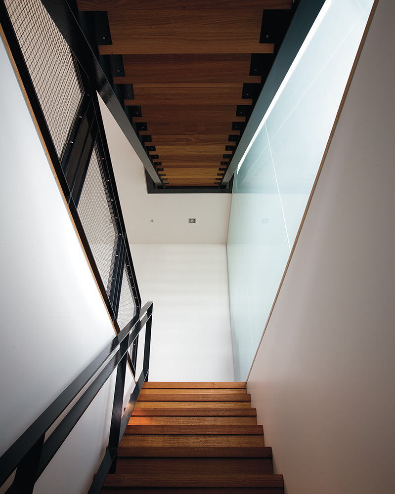 timber and steel staircase architecture
