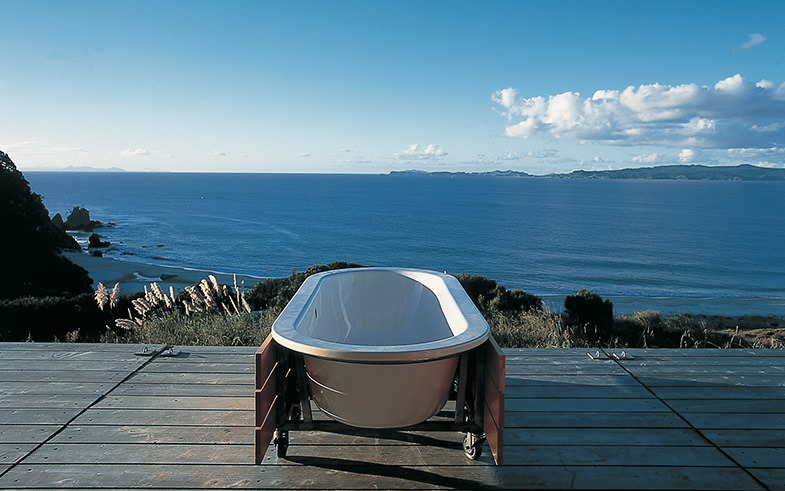 outdoor bath on verandah innovative design