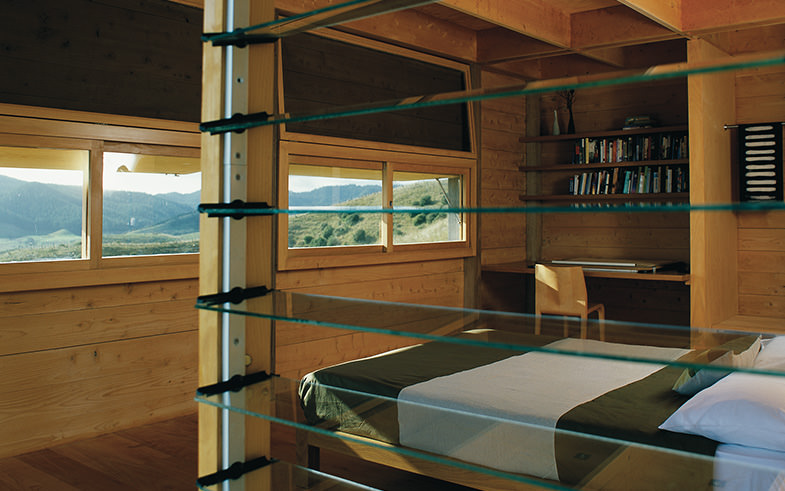 glass louvres timber interior architecture