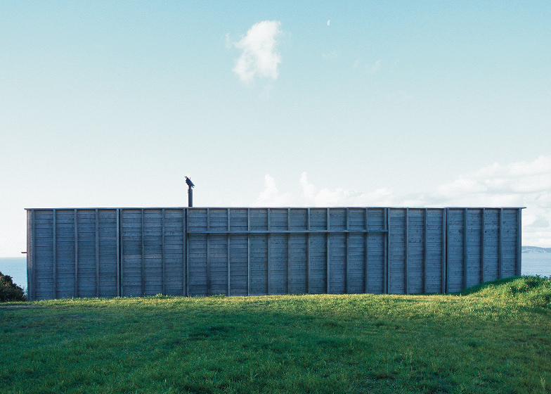 closed timber box architecture house