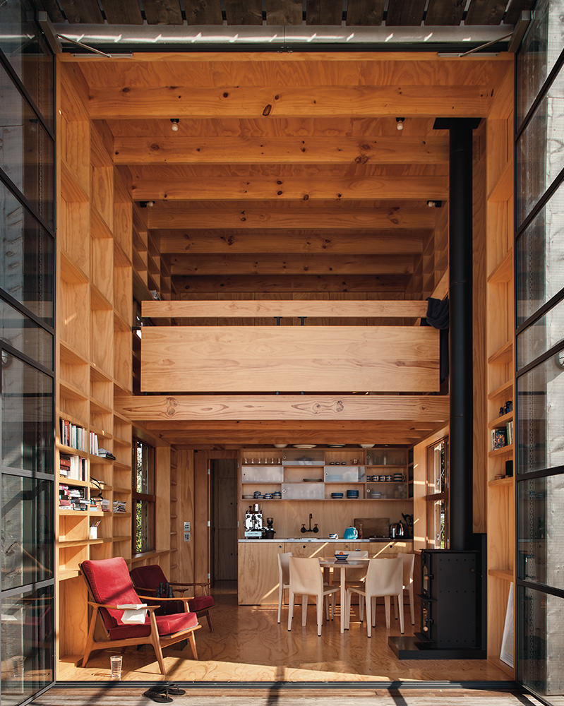 small architecture timber interior living