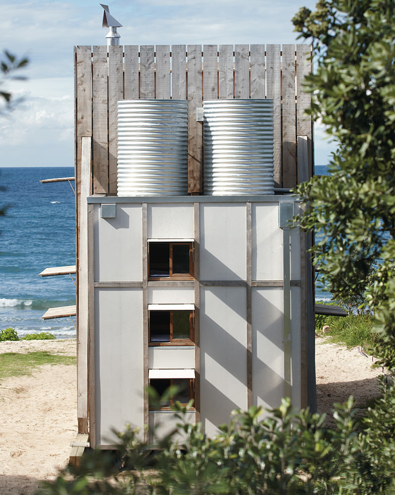 small architect designed beach house tanks