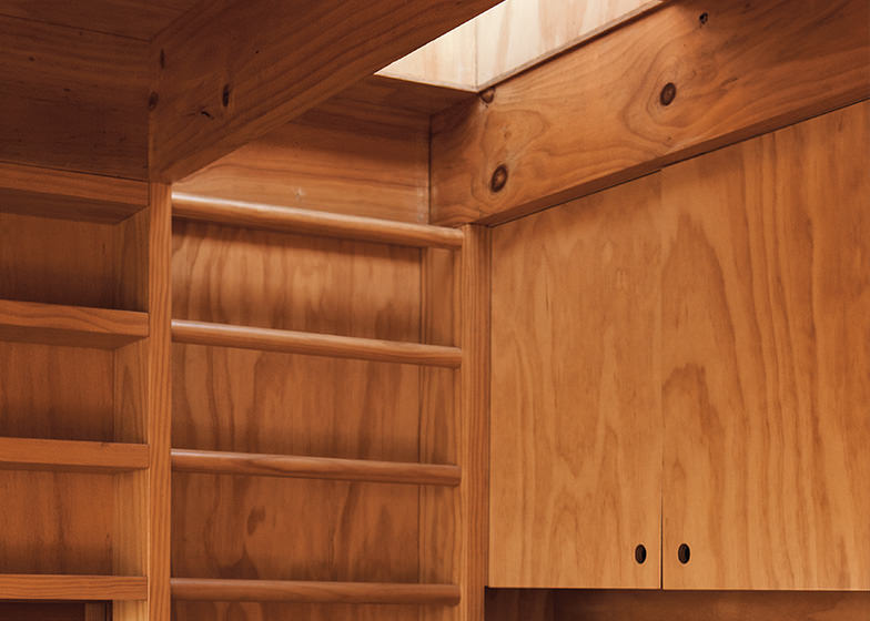 timber interior detail ladder