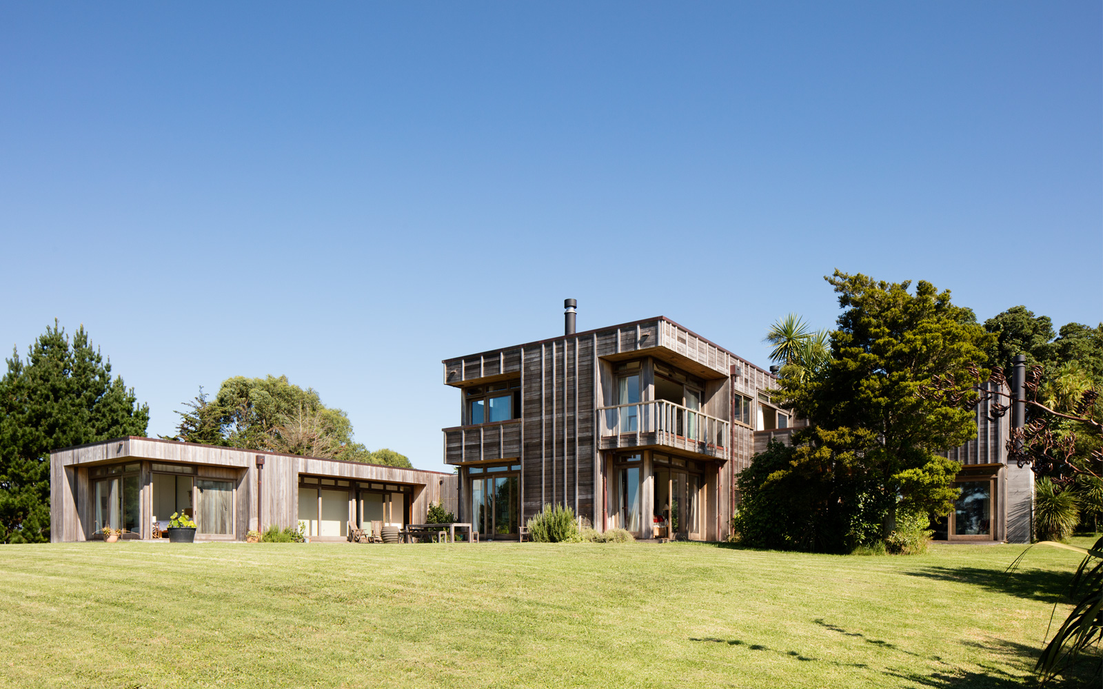 timber clad architecture in NZ bush