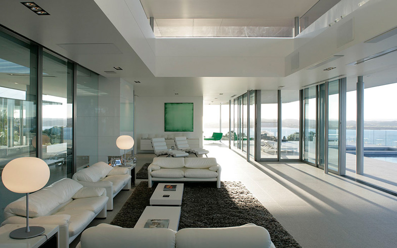white interior in luxury modern house