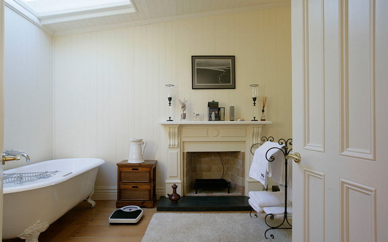 architecturally restored bathroom of cottage
