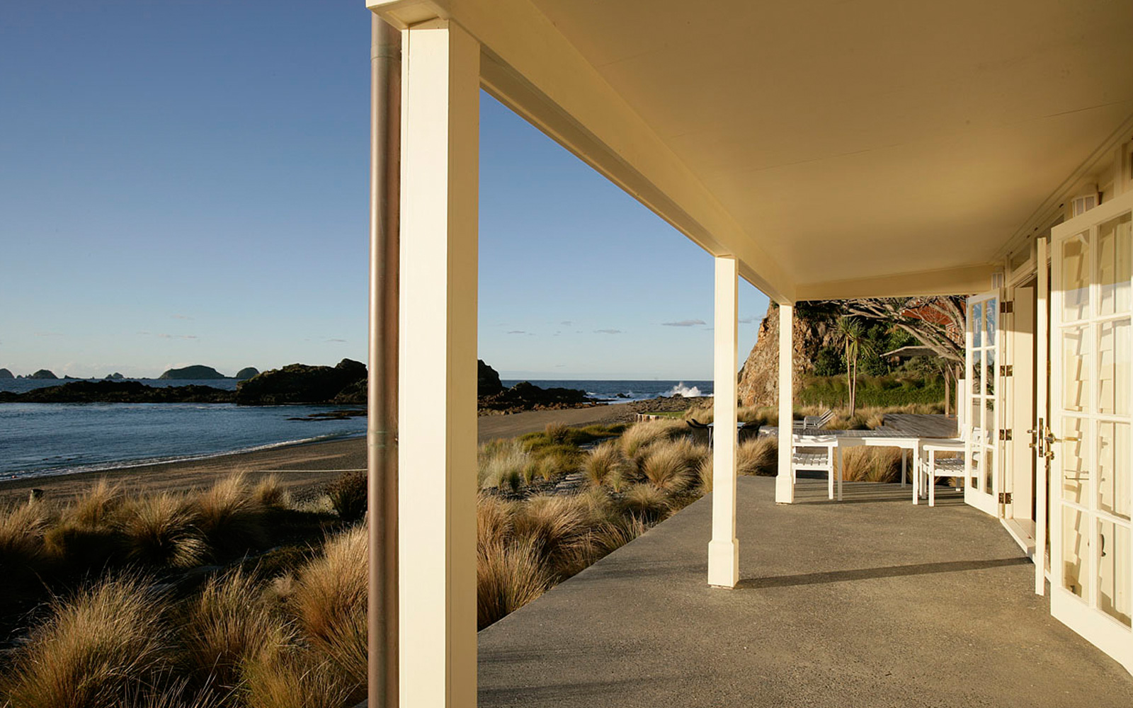 porch of renovated cottage by the sea
