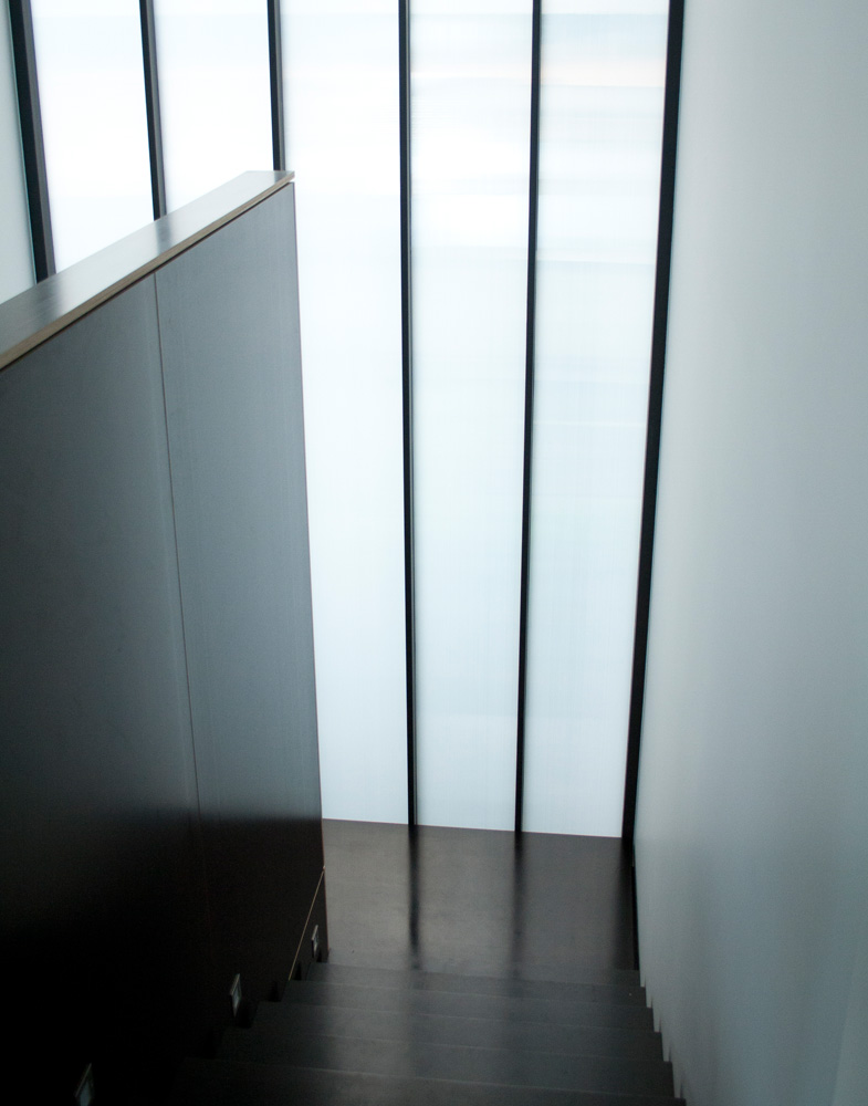 frosted glass stairwell architecture