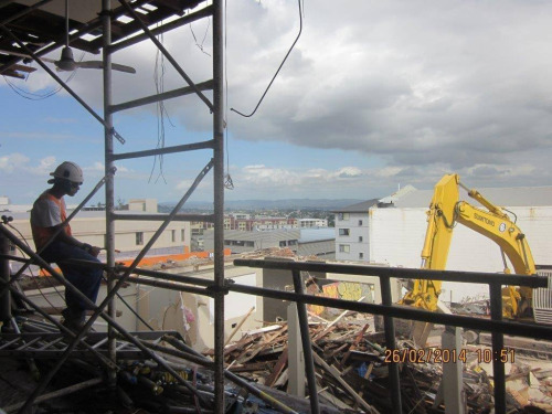 orange hall under construction