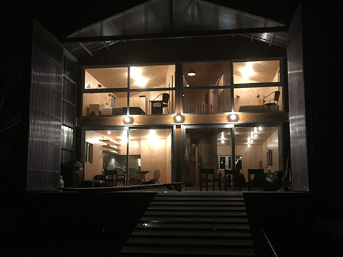 kawau island house at night