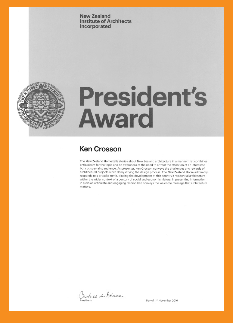 Ken Crosson Presidents award