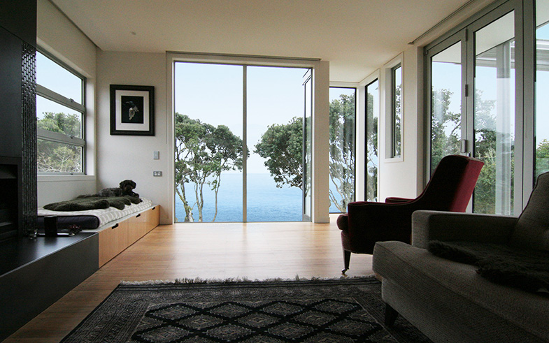 Interior view looking out to auckland harbour